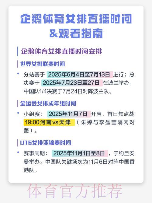 2026年女排世界杯直播观看完整指南